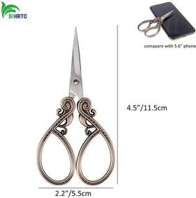 img 3 attached to BIHRTC Small Scissors 4.5 Inch - Premium Stainless Steel Sewing and Embroidery Scissors for Office, Crafting, and Needle Arts