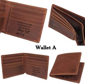 img 3 attached to 🎁 Customized Engraved Anniversary Wallet for Men - Husband's Personalized Accessories