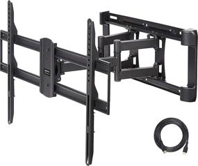 img 4 attached to 📺 Amazon Basics Dual Arm Full Motion TV Mount for 37-80 inch TVs up to 132 lbs | Heavy-Duty, Fits LED LCD OLED Flat Curved Screens