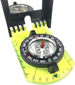 img 1 attached to 🧭 DETUCK Green Acrylic Rotating Bezel Sighting Compass with Mirror: Ideal Map Compass for Camping, Hiking, Hunting, Boating, Mapping, Drawing & Outdoor Activities