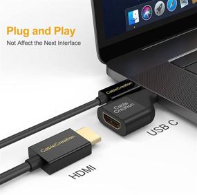 img 3 attached to 💻 Адаптер USB C на HDMI 4K, CableCreation миниатюрный алюминиевый адаптер Type C на HDMI, женский разъем, совместим с Thunderbolt 3 для MacBook Pro 2019/2018, Galaxy S20/S10/Note 10, Surface Book 2, iPad Pro 2020/2018