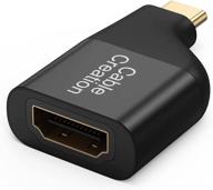 💻 адаптер usb c на hdmi 4k, cablecreation миниатюрный алюминиевый адаптер type c на hdmi, женский разъем, совместим с thunderbolt 3 для macbook pro 2019/2018, galaxy s20/s10/note 10, surface book 2, ipad pro 2020/2018 логотип