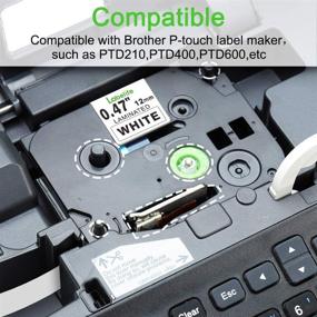img 3 attached to 🏷️ Labelife Compatible Label Tape Replacement for Brother P Touch Label Maker Tape, TZe-231 Tape 12mm 0.47 Inch Laminated White TZe231 TZ231 for PT-D200 PT-D210 PT-D400 Label Maker, 26.2 Feet, Pack of 4