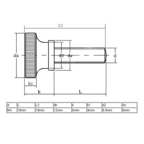 img 1 attached to 🔩 Uxcell M4X10mm Knurled Threaded Fastener: Strong and Reliable Component for Versatile Applications