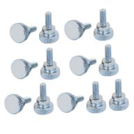 🔩 uxcell m4x10mm knurled threaded fastener: strong and reliable component for versatile applications logo