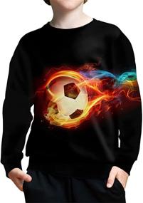 img 3 attached to YSTARDREAM Football Crewneck Sweatshirt Sweatshirts Boys' Clothing