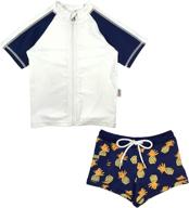 🌞 swimzip boys' short sleeve guard shorties swimwear for better sun protection logo