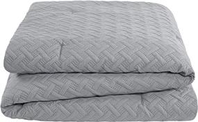 img 1 attached to VCNY Home Embossed Geometric Comforter Bedding