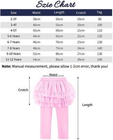 img 2 attached to 👗 BOOPH Little Girls Leggings Pants with Tutu Skirts: Stylish Kids Culottes Footless Tights