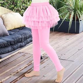 img 3 attached to 👗 BOOPH Little Girls Leggings Pants with Tutu Skirts: Stylish Kids Culottes Footless Tights