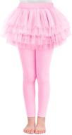 👗 booph little girls leggings pants with tutu skirts: stylish kids culottes footless tights logo