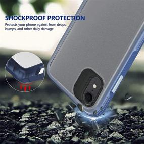 img 2 attached to 📱 Stylish and Sturdy ykooe Silicone Series Case for iPhone XR - Matte Hybrid PC Protection Armor in Blue