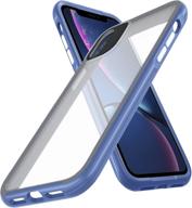 📱 stylish and sturdy ykooe silicone series case for iphone xr - matte hybrid pc protection armor in blue logo