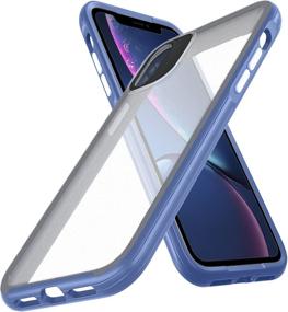 img 4 attached to 📱 Stylish and Sturdy ykooe Silicone Series Case for iPhone XR - Matte Hybrid PC Protection Armor in Blue