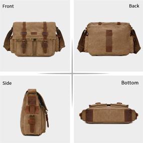 img 2 attached to Kattee Unisexs Military Shoulder Messenger Laptop Accessories for Bags, Cases & Sleeves