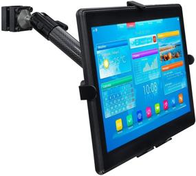 img 4 attached to 📱 Mount-It! MI-7311 Premium Car Headrest Tablet Holder: Adjustable Arm, Carbon Fiber Mount for iPad, Galaxy, & Fire Tablets