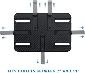 img 1 attached to 📱 Mount-It! MI-7311 Premium Car Headrest Tablet Holder: Adjustable Arm, Carbon Fiber Mount for iPad, Galaxy, & Fire Tablets