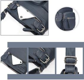 img 2 attached to KL928 Khaki Leather Crossbody Shoulder Handbag & Wallet Set - Women's