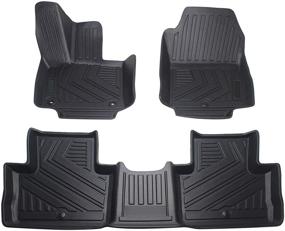 img 3 attached to All-Weather Protection Rubber Floor Mats & Cargo Liners Set for Toyota Rav4 2019-2021: Nother Car Trunk Mats, Compatible and Durable