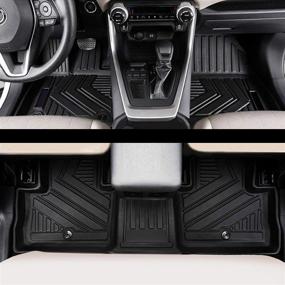 img 1 attached to All-Weather Protection Rubber Floor Mats & Cargo Liners Set for Toyota Rav4 2019-2021: Nother Car Trunk Mats, Compatible and Durable