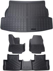 img 4 attached to All-Weather Protection Rubber Floor Mats & Cargo Liners Set for Toyota Rav4 2019-2021: Nother Car Trunk Mats, Compatible and Durable