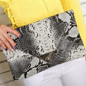 img 1 attached to 👜 Stylish Snakeskin Pattern Women's Handbags & Wallets for a Fashionable Shoulder-Buddy Look in Satchels