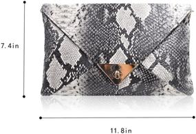 img 3 attached to 👜 Stylish Snakeskin Pattern Women's Handbags & Wallets for a Fashionable Shoulder-Buddy Look in Satchels