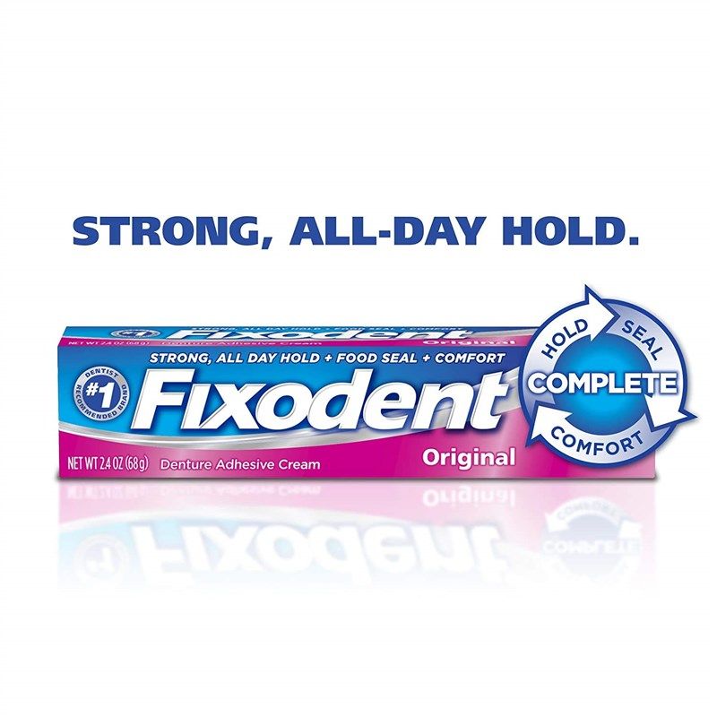 🦷 Enhanced Fixodent Denture Adhesive Cream, 2.4 oz, 3 Pack…