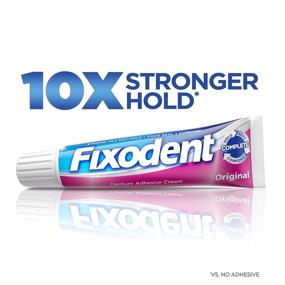 img 1 attached to 🦷 Enhanced Fixodent Denture Adhesive Cream, 2.4 oz, 3 Pack (Packaging May Vary)