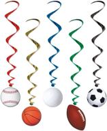 🎉 beistle sports whirls (15/pkg) - 3 packs of sports-themed hanging decorations logo
