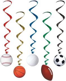 img 1 attached to 🎉 Beistle Sports Whirls (15/Pkg) - 3 Packs of Sports-Themed Hanging Decorations