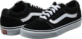 img 2 attached to Men's Black Canvas Athletic Low Top Sneakers by Vans