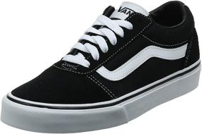 img 4 attached to Men's Black Canvas Athletic Low Top Sneakers by Vans