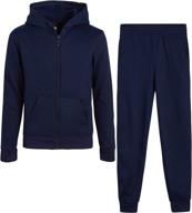 👧 real love girls' jogger set - cozy 2-piece fleece hoodie and sweatpants (size: 7-16) logo