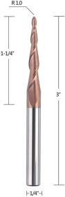 img 3 attached to 🪚 SpeTool Tapered 2 Flute Woodworking Carving: Precision and Efficiency for Woodworkers