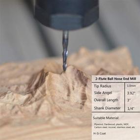 img 2 attached to 🪚 SpeTool Tapered 2 Flute Woodworking Carving: Precision and Efficiency for Woodworkers