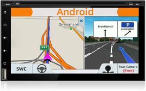 img 4 attached to 🚗 High-Performance 2 din Android 7.1 Car DVD CD Player with Navigation, Wifi, and Camera - 2G 32G, 4-Core, 6.95'' Display - Supports OBD2/DBA/Subwoofer/TPMS/Mirror Link/USB up to 128GB