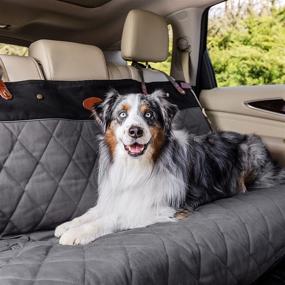 img 4 attached to 🐾 Protect Your Car with PetSafe Happy Ride Quilted Bench Seat Cover for Dogs and Pets - A Perfect Fit Solution