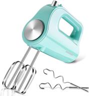 redmond hand mixer electric 5 speed - powerful 250w kitchen mixer with 4 stainless steel attachments - glacier green логотип