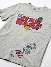 img 3 attached to Spotted Zebra Star Wars Short Sleeve Boys' Clothing for Tops, Tees & Shirts