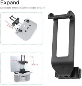 img 1 attached to 📱 Rcgeek Tablet Clip Mount Holder Extender Kit for Mavic Air 2 / Air 2S / Mini 2 Drone Controllers - Removeable Extended Stand Accessory with Enhanced SEO