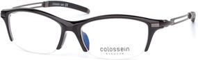 img 4 attached to Colossein Half Rim Titanium Eyeglasses Bendable