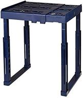 📚 upgrade your locker organization: adjustable width and height tools for school locker shelf. stackable, heavy duty, ideal for school, work, and gym lockers (blue) logo