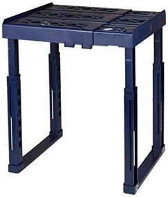 img 2 attached to 📚 Upgrade Your Locker Organization: Adjustable Width and Height Tools for School Locker Shelf. Stackable, Heavy Duty, Ideal for School, Work, and Gym Lockers (Blue)