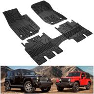 🚙 kiwi master 2014-2018 jeep wrangler jk 4-door tpe всепогодный набор оригинальных полов oem slush для передних и задних дверей (не для 2-х дверей и jl) 82213860 логотип