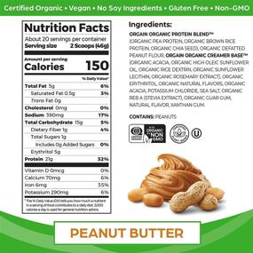 img 3 attached to 🥜 Orgain Organic Peanut Butter Plant Based Protein Powder - 21g Protein, Vegan, Low Net Carbs, Dairy-Free, Gluten-Free, Lactose-Free, No Added Sugar, Soy-Free, Kosher, Non-GMO, 2.03 Pound
