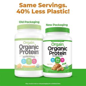 img 2 attached to 🥜 Orgain Organic Peanut Butter Plant Based Protein Powder - 21g Protein, Vegan, Low Net Carbs, Dairy-Free, Gluten-Free, Lactose-Free, No Added Sugar, Soy-Free, Kosher, Non-GMO, 2.03 Pound