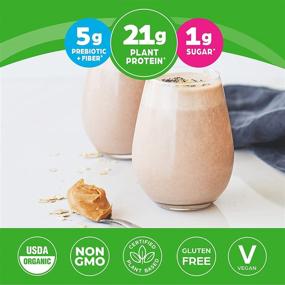 img 1 attached to 🥜 Orgain Organic Peanut Butter Plant Based Protein Powder - 21g Protein, Vegan, Low Net Carbs, Dairy-Free, Gluten-Free, Lactose-Free, No Added Sugar, Soy-Free, Kosher, Non-GMO, 2.03 Pound