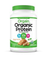 🥜 orgain organic peanut butter plant based protein powder - 21g protein, vegan, low net carbs, dairy-free, gluten-free, lactose-free, no added sugar, soy-free, kosher, non-gmo, 2.03 pound logo
