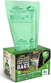 img 4 attached to 🌱 UNNI 100% Compostable Bags: Heavy Duty 0.85 Mils, 6-8 Gallon, 30 Liter, 50 Count | Food Scrap Bags for Medium Compost Bin | Approved by ASTM D6400, US BPI & Europe OK Compost Home | San Francisco Certified